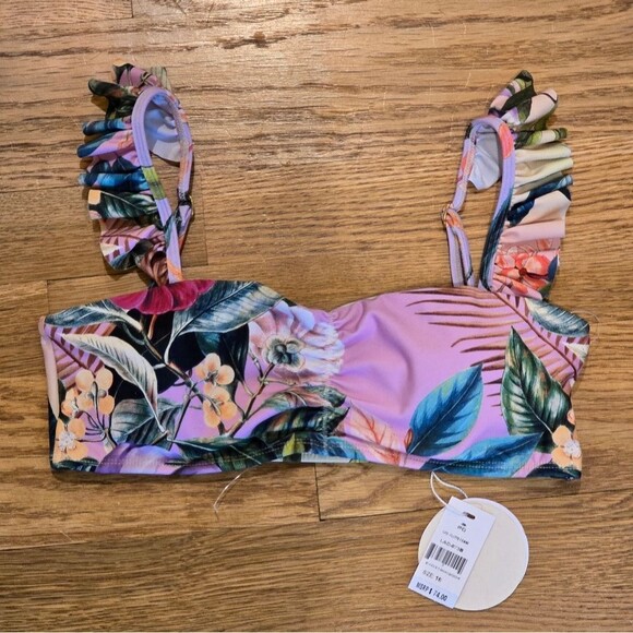 NWT PQ SWIM Girls Flutter Bikini in Oasis Sz 16 - Picture 3 of 5